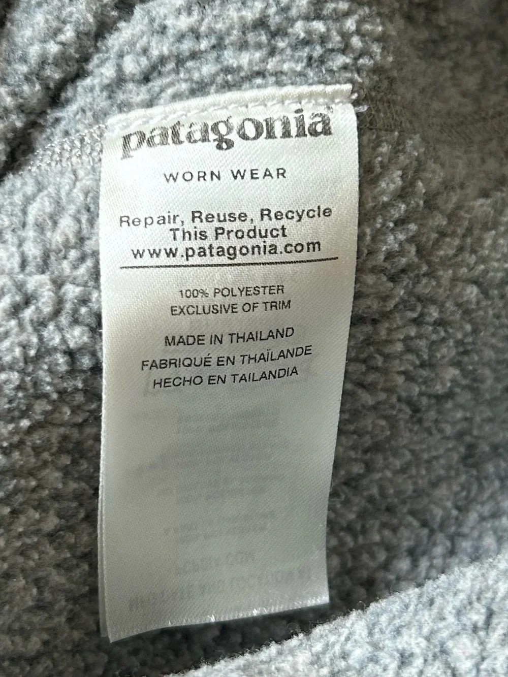 Patagonia Better Sweater 1/4 Zip Fleece Pullover Grey Heather Mens Size Large
